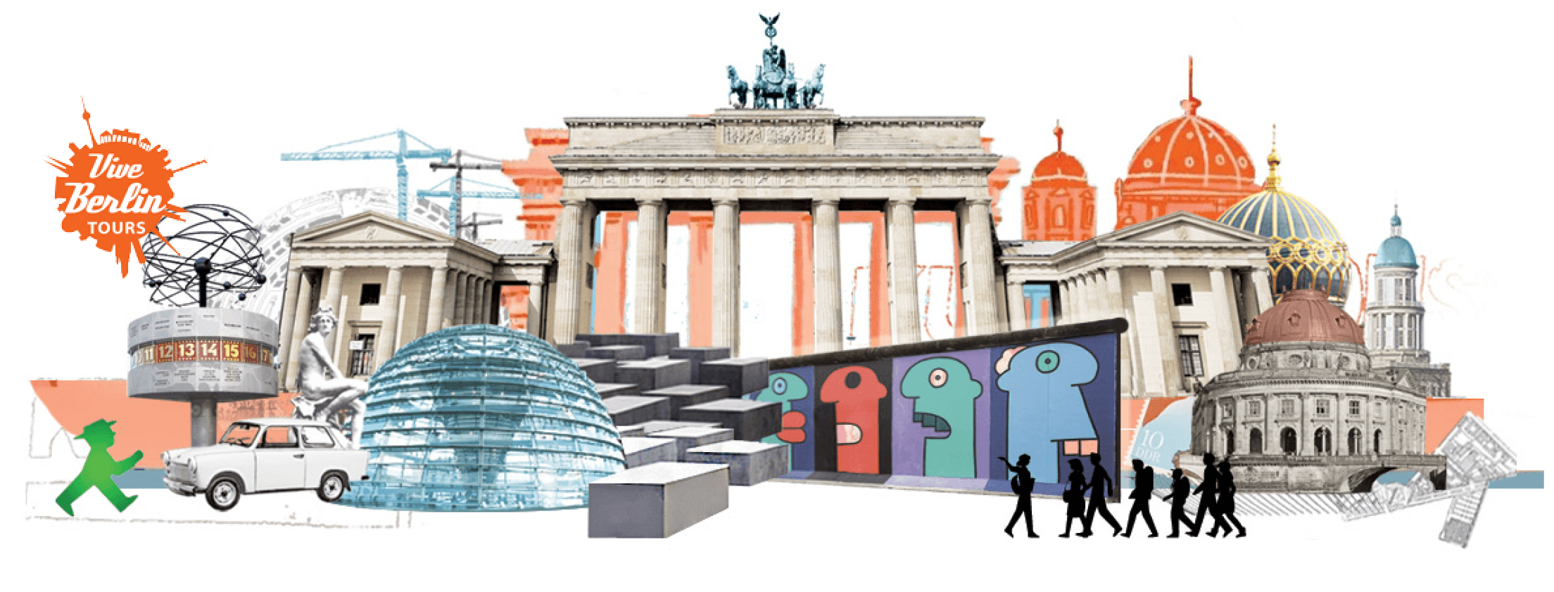 Illustration der Sehenswürdigkeiten von Berlin